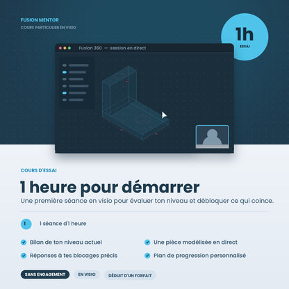 Cours personnalisé Fusion 360 format visio