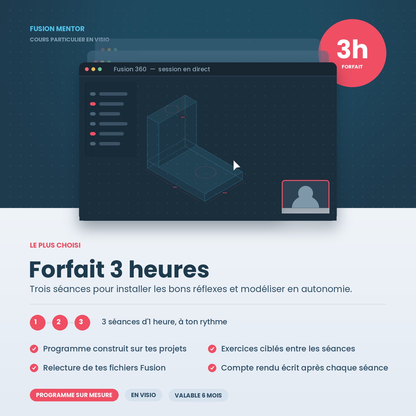 Cours personnalisé Fusion 360 format visio