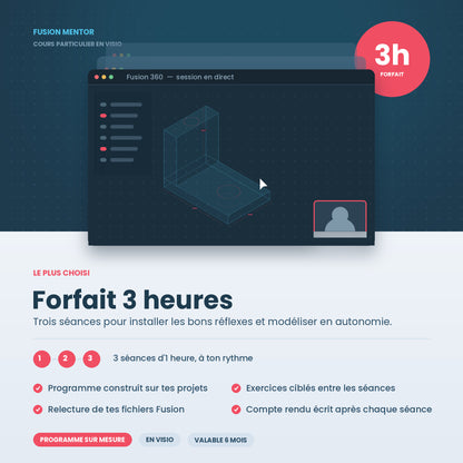 Cours personnalisé Fusion 360 format visio