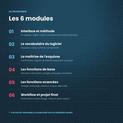 Formation Fusion 360 — Modélisation volumique | 12 h avec formateur + ebook inclus