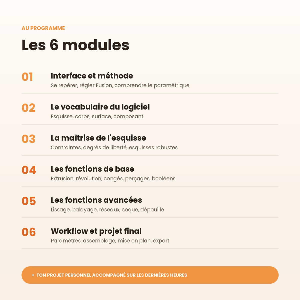 Formation Fusion 360 — Modélisation volumique | 12 h avec formateur + ebook inclus