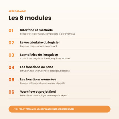 Formation Fusion 360 — Modélisation volumique | 12 h avec formateur + ebook inclus